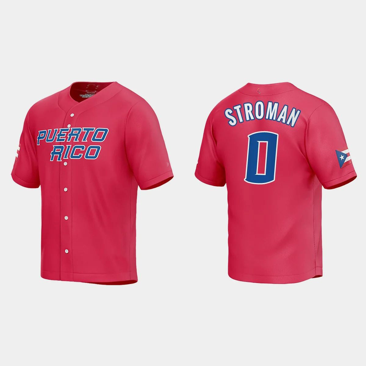 #0 MARCUS STROMAN PUERTO RICO BASEBALL 2023 WORLD BASEBALL CLASSIC JERSEY ¡§C RED Stitches Baseball Jerseys